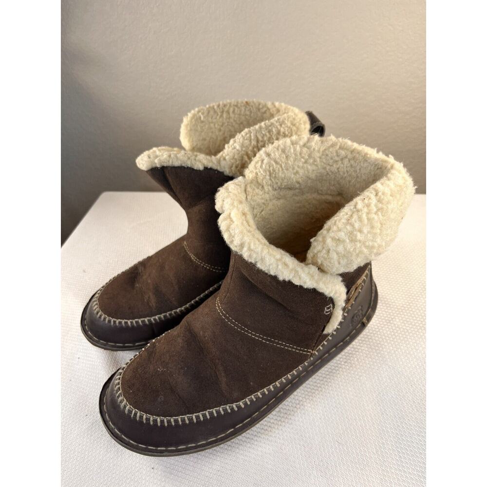 Sorel Anyu Winter Boots Snow Shoes Womens Size 11 US Brown Suede Insulated - Picture 3 of 11